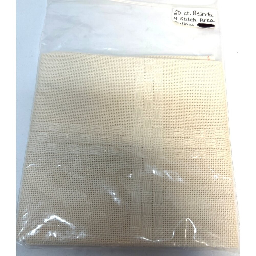 Cross Stitch Pillow Cover Fabric 4 Areas To Cross Stitch 20 Count 16x16''